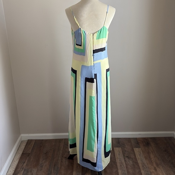 Anthropologie Maeve Color Block Geometric Maxi Dress Sleeveless Size Small - Picture 4 of 14